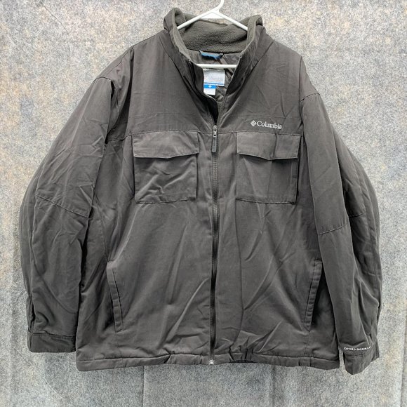 Columbia Jacket Men Extra Large Adult Green Full Zip Outdoor Pockets Warm Fleece - Picture 1 of 13